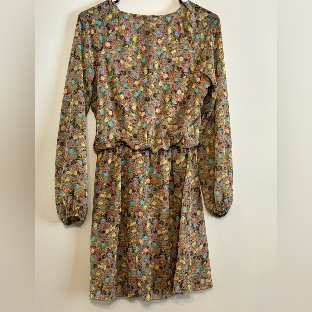 Speechless Floral Square-Sheer Neck Mini Dress - image 3